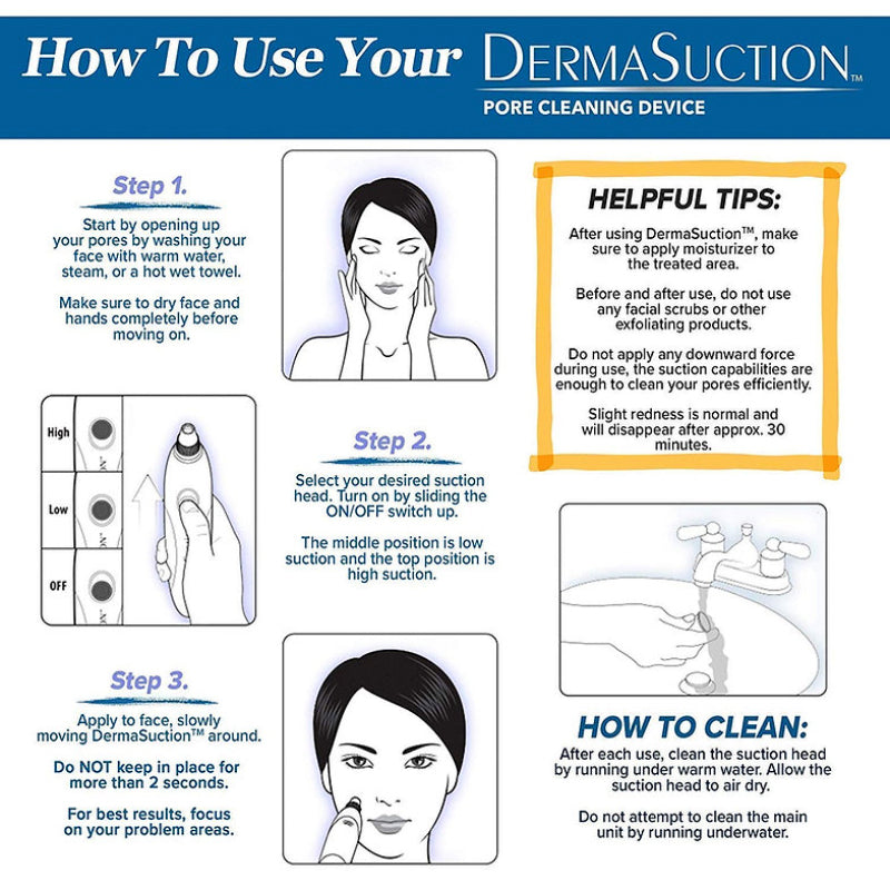 Derma Suction Vacuum Pore Cleaning Device